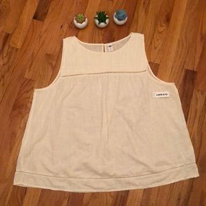 Old Navy White High Neck Tank Top